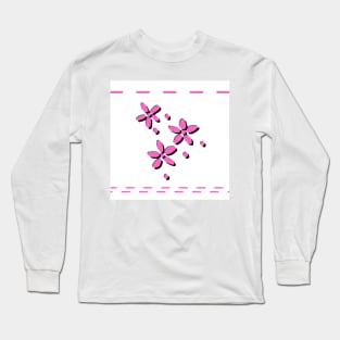 Pink flower pattern Long Sleeve T-Shirt